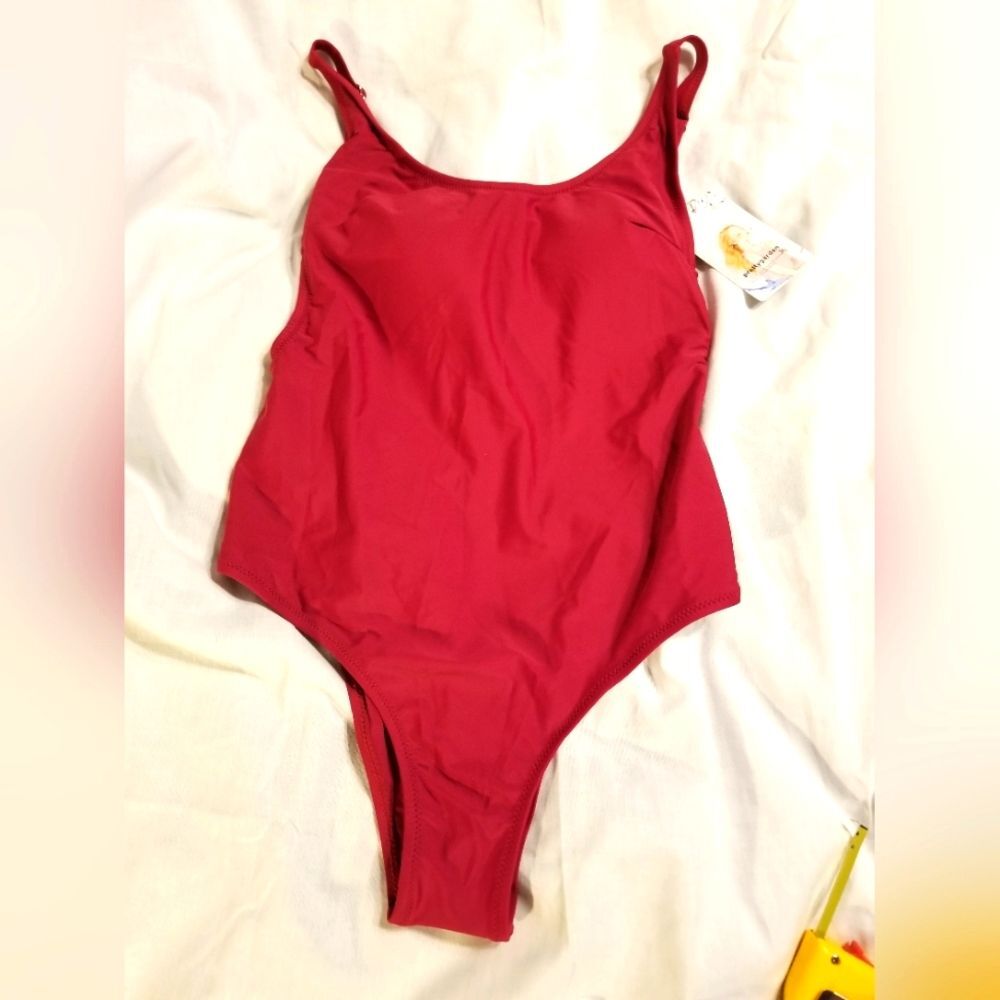 ( 3 for 30) One piece low back built in bra swimsuit